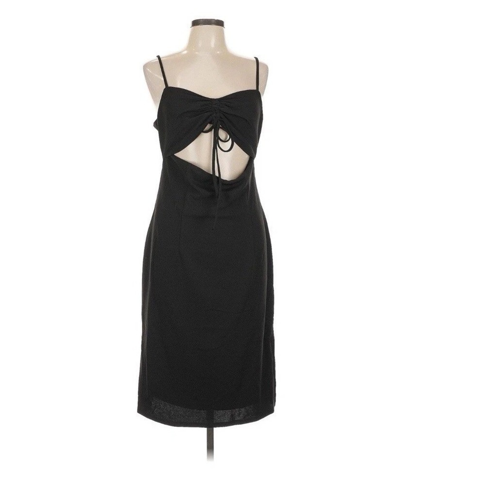 BCBGeneration Black Bodycon Mini Dress Cut Out Fitted Party Dress Women's LG NWT